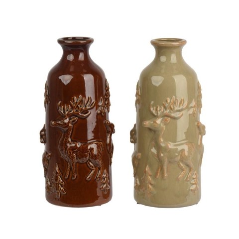 VASO ALCE IN RILIEVO 2 COLORI H.35